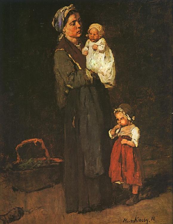 Mihaly Munkacsy Mother and Child  ddf Germany oil painting art